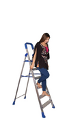 Parasnath Heavy Duty Aluminium Folding Ladder 6 Steps Maple Finish