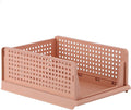 PARASNATH Stylera Large Size Wardrobe Organizer for Clothes – Foldable & Stackable Storage Box with Lid | Multi-Purpose Fabric Closet Organizer for Sarees, Shirts, Toys, Bedding | Dimensions: 45.5 x 35 x 15.5 cm | Made in India (Set of 10) (Pink Color) - PARASNATH