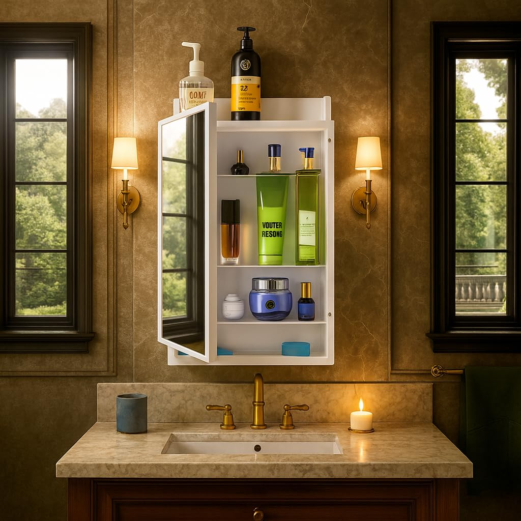 Parasnath Strong Heavy Bathroom Cabinet with Mirror