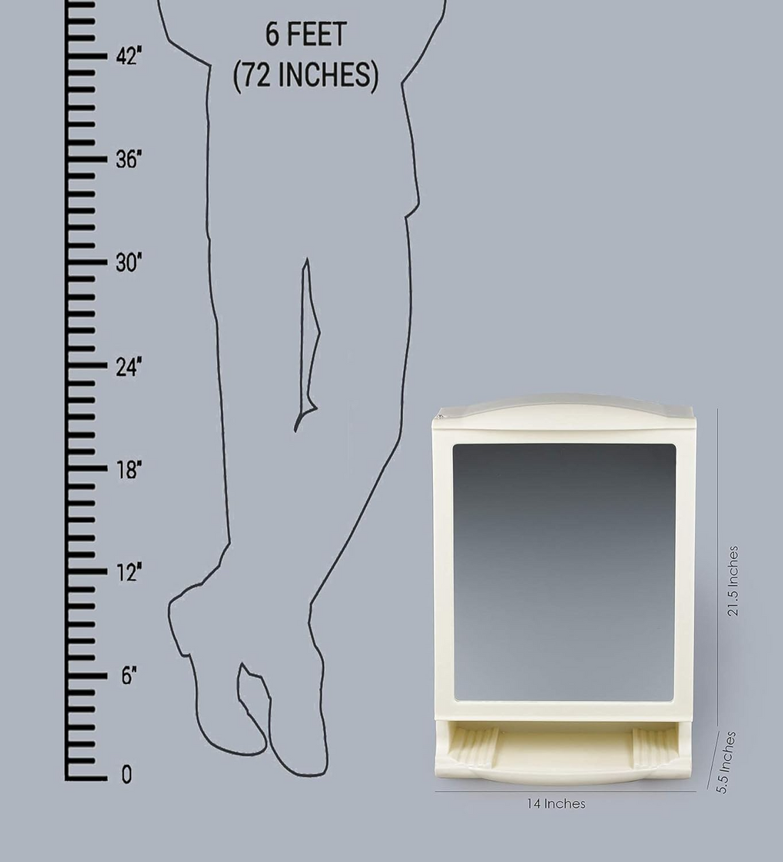 PARASNATH Prime Large Heavy Pride Bathroom Cabinet with Pride Cabinet with Mirror - PARASNATH