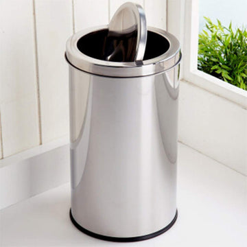 Parasnath Stainless Steel Swing Dustbin, Swing Garbage Bin 10 Litre 8"x12" - PARASNATH