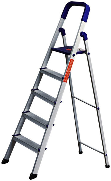 PARASNATH Aluminium Blue Heavy Folding Maple Ladder 5 Step 5.2 Ft - PARASNATH