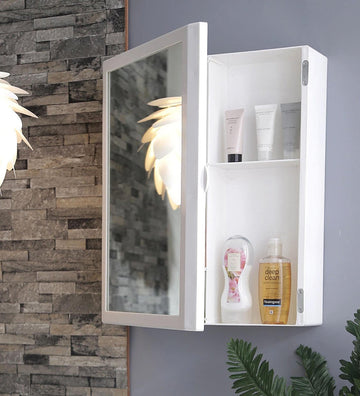 PARASNATH Flora Beautiful Big Flora Bathroom Cabinet with Flora Cabinet with Mirror Made in India - PARASNATH