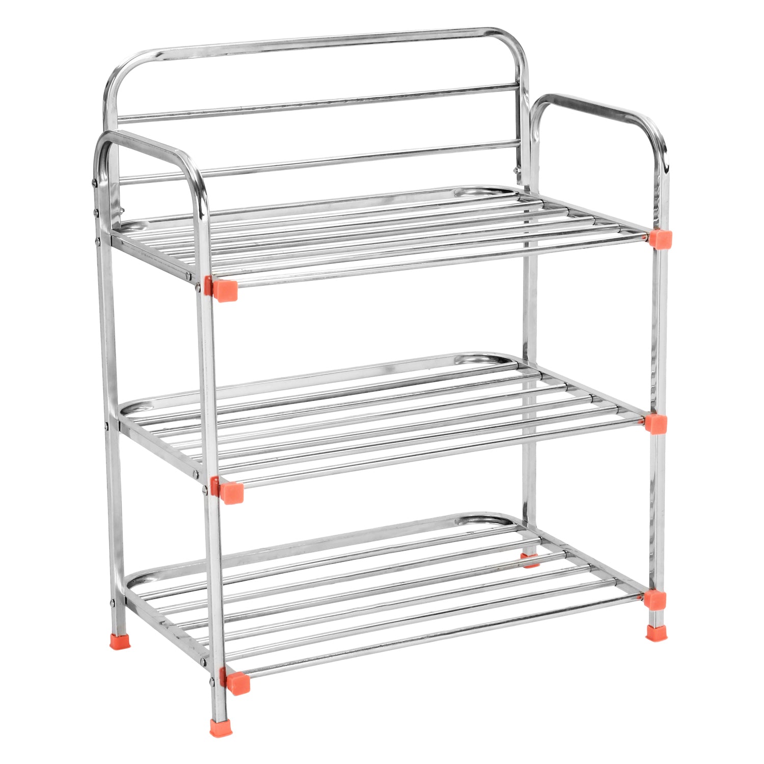 PARASNATH 3-Layer Stainless Steel Shoe Rack – Space-Saving Durable