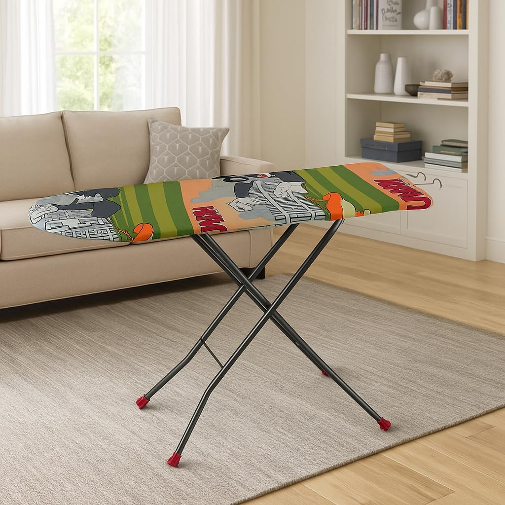Parasnath  Folding Large Ironing Board Table 15" X 48" (Colour May Vary, Multi-Color) - PARASNATH