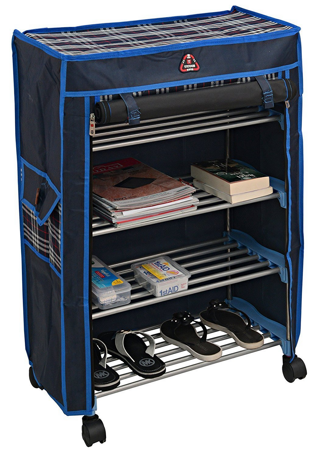 PARASNATH Trendy Cloth Shoe Rack with 4 Shelves - PARASNATH