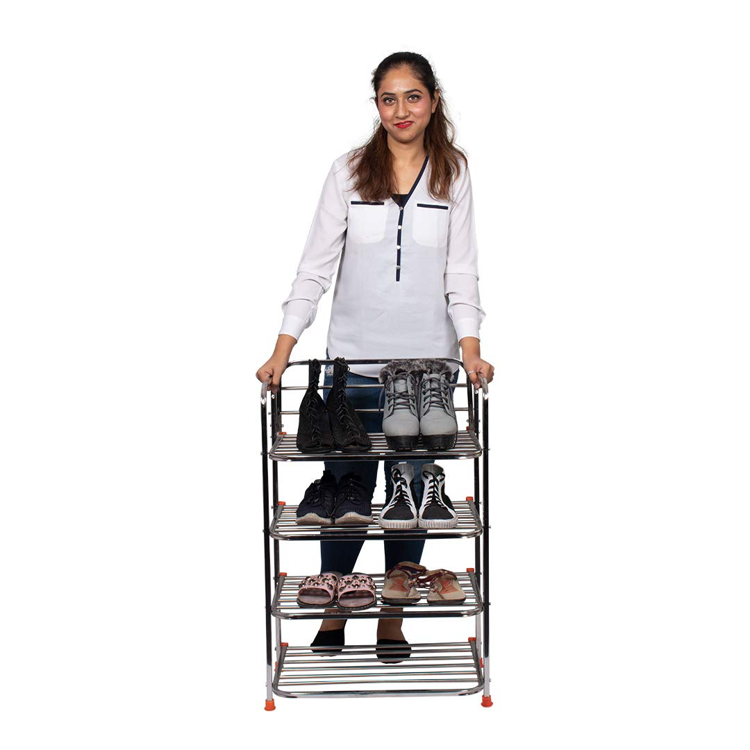Parasnath 4 Layer Stainless Steel Shoes Stand Rack - PARASNATH
