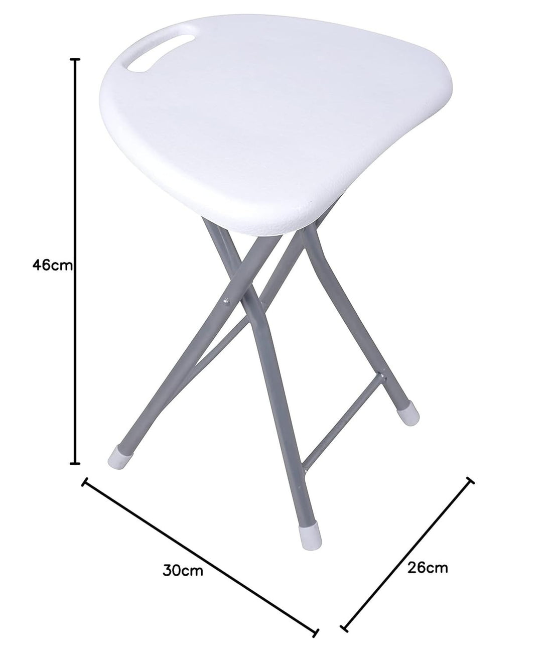 PARASNATH Folding Portable Stool in White Color – Compact, Lightweight & Heavy-Duty – Space-Saving Foldable Stool for Adults & Kids – Perfect for Kitchen, Bathroom, Home, Office, Garden & Outdoor Use (Made in India) - PARASNATH