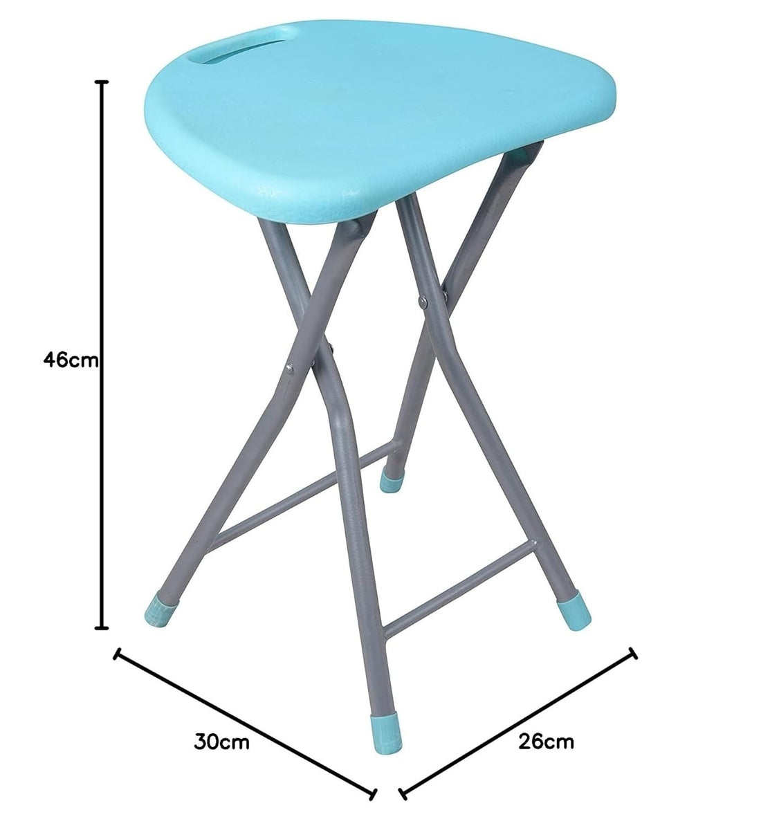 PARASNATH Folding Portable Stool in Aqua Color – Compact, Lightweight & Heavy-Duty – Space-Saving Foldable Stool for Adults & Kids – Perfect for Kitchen, Bathroom, Home, Office, Garden & Outdoor Use (Made in India) - PARASNATH