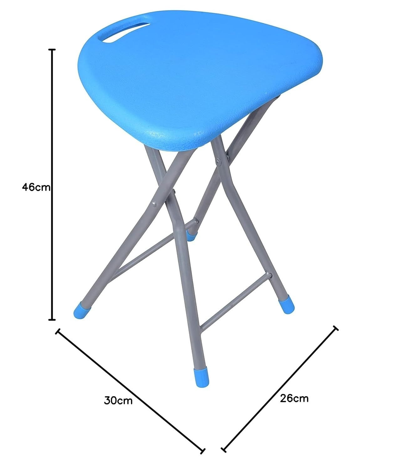 PARASNATH Folding Portable Stool in Blue Color – Compact, Lightweight & Heavy-Duty – Space-Saving Foldable Stool for Adults & Kids – Perfect for Kitchen, Bathroom, Home, Office, Garden & Outdoor Use (Made in India) - PARASNATH