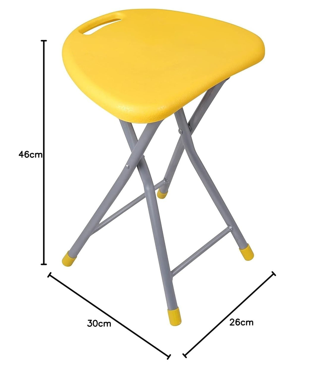 PARASNATH Folding Portable Stool in Yellow Color – Compact, Lightweight & Heavy-Duty – Space-Saving Foldable Stool for Adults & Kids – Perfect for Kitchen, Bathroom, Home, Office, Garden & Outdoor Use (Made in India) - PARASNATH