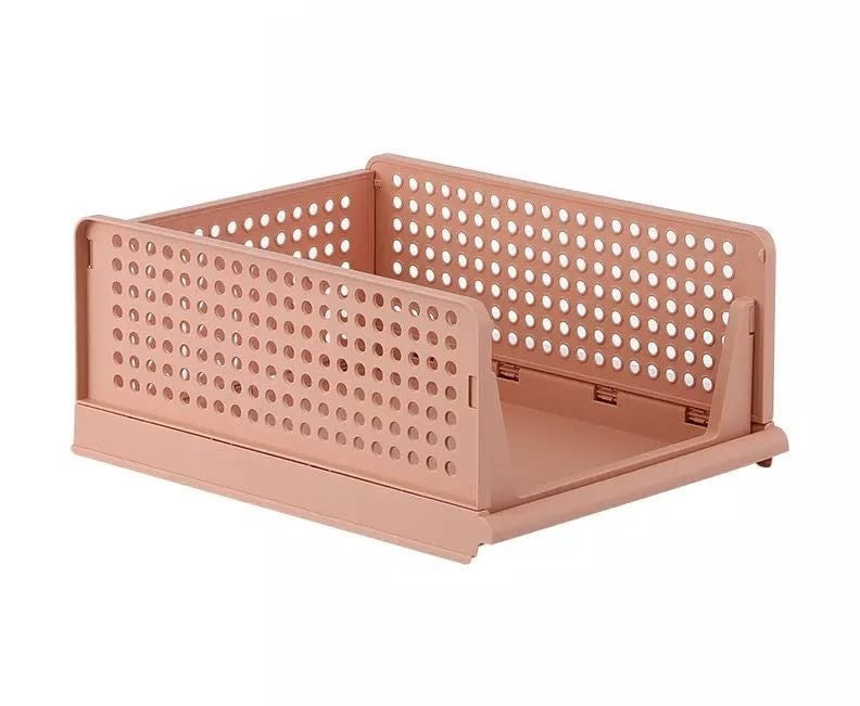PARASNATH Stylera Extra Large Wardrobe Organizer for Clothes – Foldable & Stackable Storage Box with Lid | Closet Organizer Bin for Clothes, Sarees, Toys, Bedsheets & More Organizer – Pink Color (Set of 5) - PARASNATH