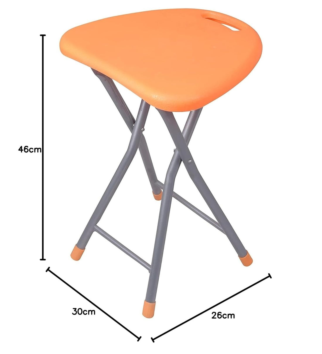 PARASNATH Folding Portable Stool in Orange Color – Compact, Lightweight & Heavy-Duty – Space-Saving Foldable Stool for Adults & Kids – Perfect for Kitchen, Bathroom, Home, Office, Garden & Outdoor Use (Made in India) - PARASNATH