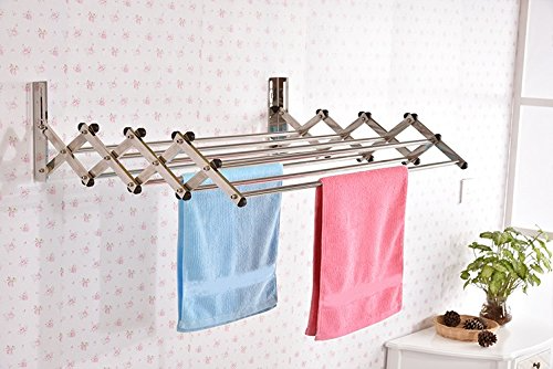 PARASNATH 24 inch Wall Stainless Steel Clothes Drying Stand - 2 Feet