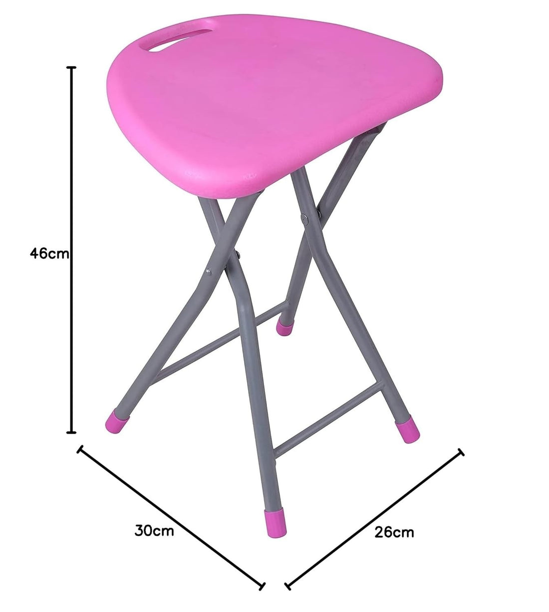 PARASNATH Folding Portable Stool in Pink Color – Compact, Lightweight & Heavy-Duty – Space-Saving Foldable Stool for Adults & Kids – Perfect for Kitchen, Bathroom, Home, Office, Garden & Outdoor Use (Made in India) - PARASNATH