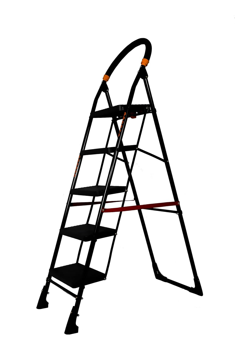 PARASNATH Black Diamond Heavy Folding Ladder With Wide Steps 5 Steps 5.2 Ft - PARASNATH