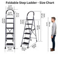 Parasnath GoUp 6 Step Foldable Steel Grey Step Ladder – Heavy-Duty and Lightweight Step Ladder with Anti-Skid Wide Plastic Steps, Safety Handle, High Reach Platform for Home, Kitchen, Office, Warehouse Use - 6 Year Manufacturer Warranty - Made in India - PARASNATH
