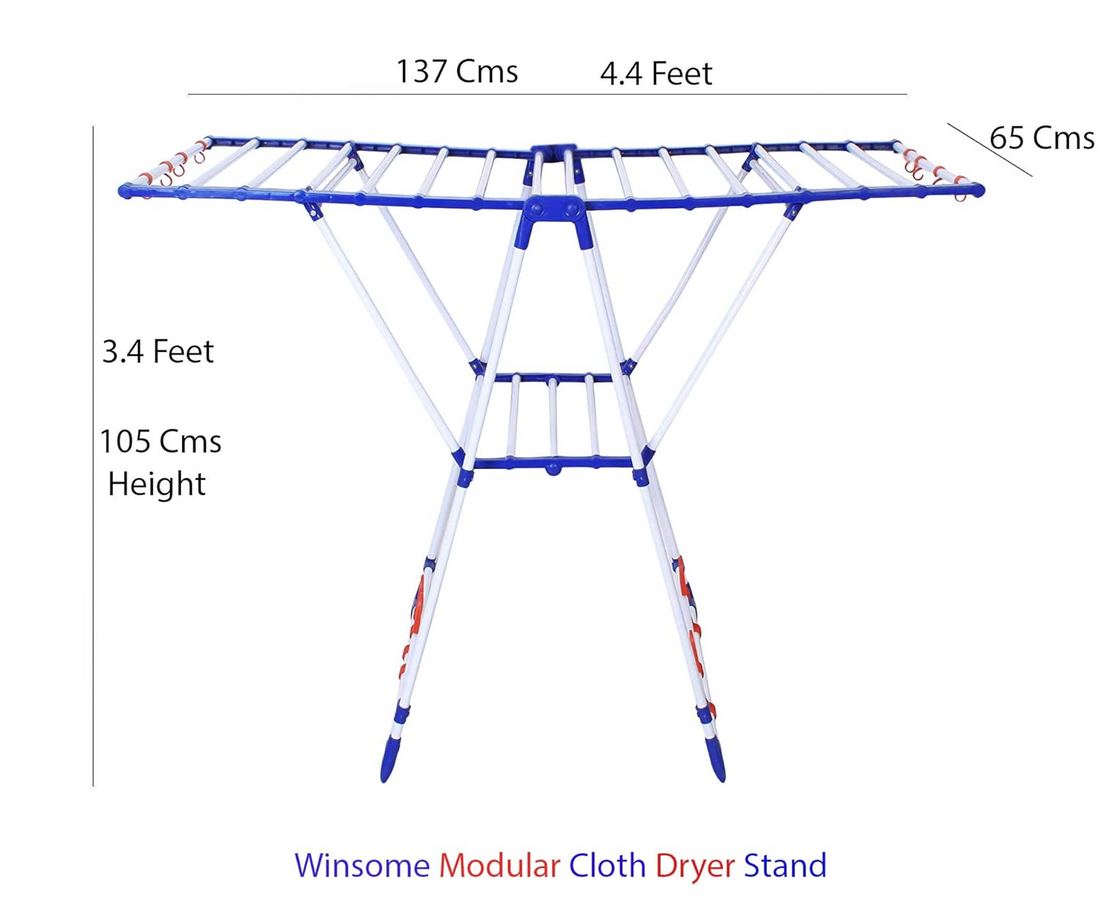 PARASNATH Winsome Modular Cloth Dryer Stand - Pre-Assembled, Foldable - PARASNATH