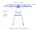 PARASNATH Winsome Modular Cloth Dryer Stand - Pre-Assembled, Foldable - PARASNATH