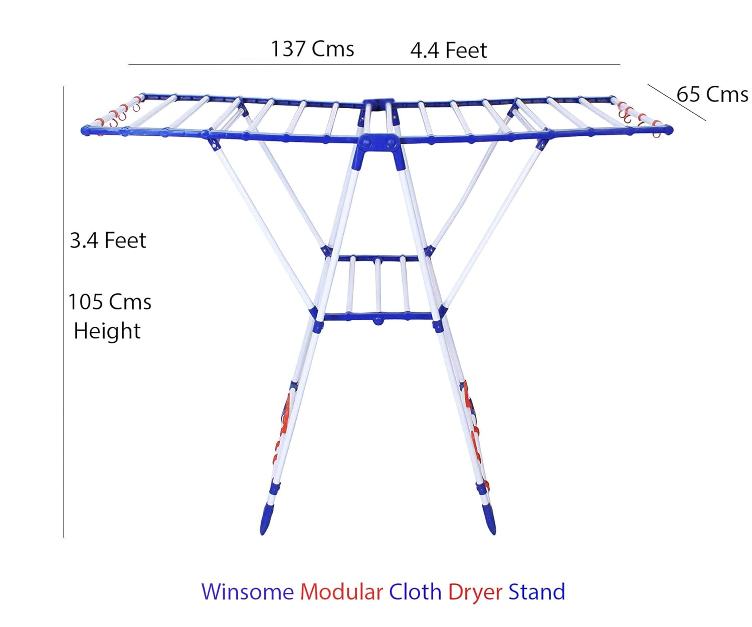 PARASNATH Winsome Modular Cloth Dryer Stand - Pre-Assembled, Foldable - PARASNATH
