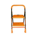 Parasnath Kohinoor 2 Step Heavy-Duty Folding Ladder – Strong Alloy Steel Step Ladder with Wide Anti-Slip Steps, 2.7 Ft Height, Rust-Resistant, Space-Saving Design for Home, Kitchen, Office & Shop Use – Made in India (Orange) - PARASNATH