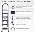 Parasnath GoUp 6 Step Foldable Steel Grey Step Ladder – Heavy-Duty and Lightweight Step Ladder with Anti-Skid Wide Plastic Steps, Safety Handle, High Reach Platform for Home, Kitchen, Office, Warehouse Use - 6 Year Manufacturer Warranty - Made in India - PARASNATH