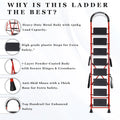Parasnath GoUp 8 Step Foldable Steel Red Step Ladder – Heavy-Duty and Lightweight Step Ladder with Anti-Skid Wide Plastic Steps, Safety Handle, High Reach Platform for Home, Kitchen, Office, Warehouse Use - 6 Year Manufacturer Warranty - Made in India - PARASNATH