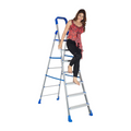 PARASNATH Aluminium Blue Heavy Folding Maple Ladder 7 Step 7.3 Ft - PARASNATH