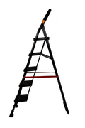 PARASNATH Black Diamond Heavy Folding Ladder With Wide Steps 5 Steps 5.2 Ft - PARASNATH
