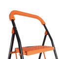 Parasnath Kohinoor 7 Step Heavy-Duty Folding Ladder – Strong Alloy Steel Step Ladder with Wide Anti-Slip Steps, 7.3 Ft Height, Rust-Resistant, Space-Saving Design for Home, Kitchen, Office & Shop Use – Made in India (Orange) - PARASNATH