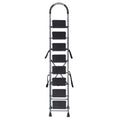Parasnath GoUp 8 Step Foldable Steel Grey Step Ladder – Heavy-Duty and Lightweight Step Ladder with Anti-Skid Wide Plastic Steps, Safety Handle, High Reach Platform for Home, Kitchen, Office, Warehouse Use - 6 Year Manufacturer Warranty - Made in India - PARASNATH