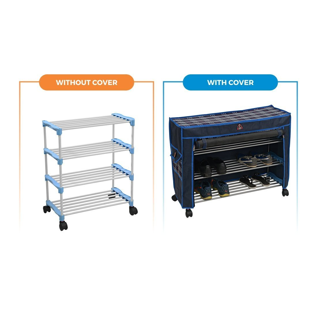 PARASNATH Trendy Cloth Shoe Rack with 3 Shelves - PARASNATH