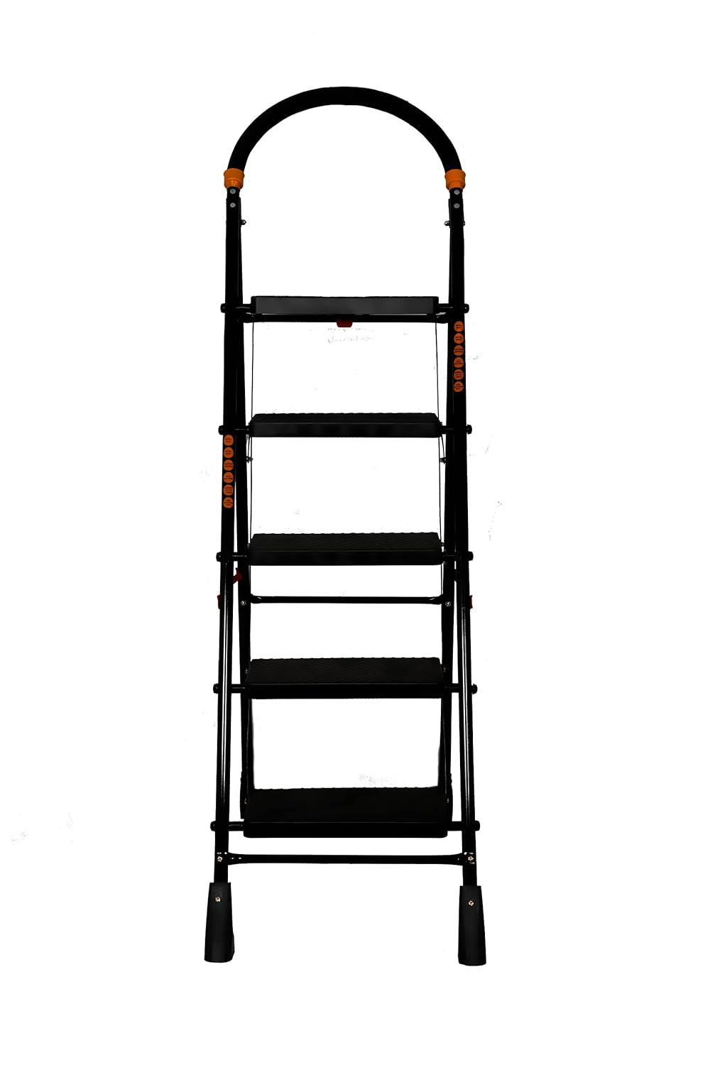 PARASNATH Black Diamond Heavy Folding Ladder With Wide Steps 5 Steps 5.2 Ft - PARASNATH
