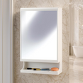 PARASNATH Strong and Heavy New Look Bathroom Cabinet with Cabinet with Mirror - White - PARASNATH