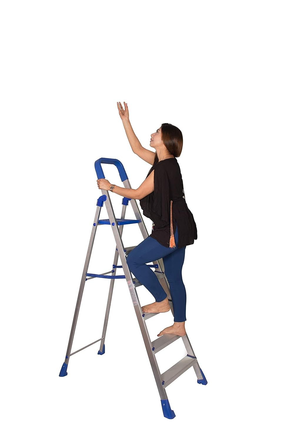 Parasnath Aluminium Heavy Folding Ladder Maple with Wide 6 Steps - PARASNATH