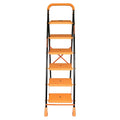 Parasnath Kohinoor 6 Step Heavy-Duty Folding Ladder – Strong Alloy Steel Step Ladder with Wide Anti-Slip Steps, 6.2 Ft Height, Rust-Resistant, Space-Saving Design for Home, Kitchen, Office & Shop Use – Made in India (Orange) - PARASNATH