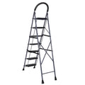 Parasnath GoUp 7 Step Foldable Steel Grey Step Ladder – Heavy-Duty and Lightweight Step Ladder with Anti-Skid Wide Plastic Steps, Safety Handle, High Reach Platform for Home, Kitchen, Office, Warehouse Use - 6 Year Manufacturer Warranty - Made in India - PARASNATH