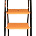 Parasnath Kohinoor 4 Step Heavy-Duty Folding Ladder – Strong Alloy Steel Step Ladder with Wide Anti-Slip Steps, 4.2 Ft Height, Rust-Resistant, Space-Saving Design for Home, Kitchen, Office & Shop Use – Made in India (Orange) - PARASNATH