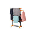PARASNATH Luxury Black/Orange 2-Pole Steel Cloth Drying Stand with Smooth Breaking Wheels System – Heavy-Duty Durable Drying Rack for Indoor & Outdoor Use, Space-Saving Design, Made in India - PARASNATH