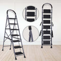 Parasnath GoUp 7 Step Foldable Steel Grey Step Ladder – Heavy-Duty and Lightweight Step Ladder with Anti-Skid Wide Plastic Steps, Safety Handle, High Reach Platform for Home, Kitchen, Office, Warehouse Use - 6 Year Manufacturer Warranty - Made in India - PARASNATH