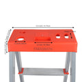 PARASNATH 5 Step EasyDay Folding Ladder – Durable Aluminium Step Ladder with Tool Tray, Non-Slip Steps, Lightweight and Compact for Home, Kitchen, Office Use – 6 Year Warranty – Made in India (Orange & Silver Color) - PARASNATH