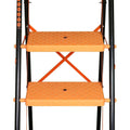 Parasnath Kohinoor 6 Step Heavy-Duty Folding Ladder – Strong Alloy Steel Step Ladder with Wide Anti-Slip Steps, 6.2 Ft Height, Rust-Resistant, Space-Saving Design for Home, Kitchen, Office & Shop Use – Made in India (Orange) - PARASNATH