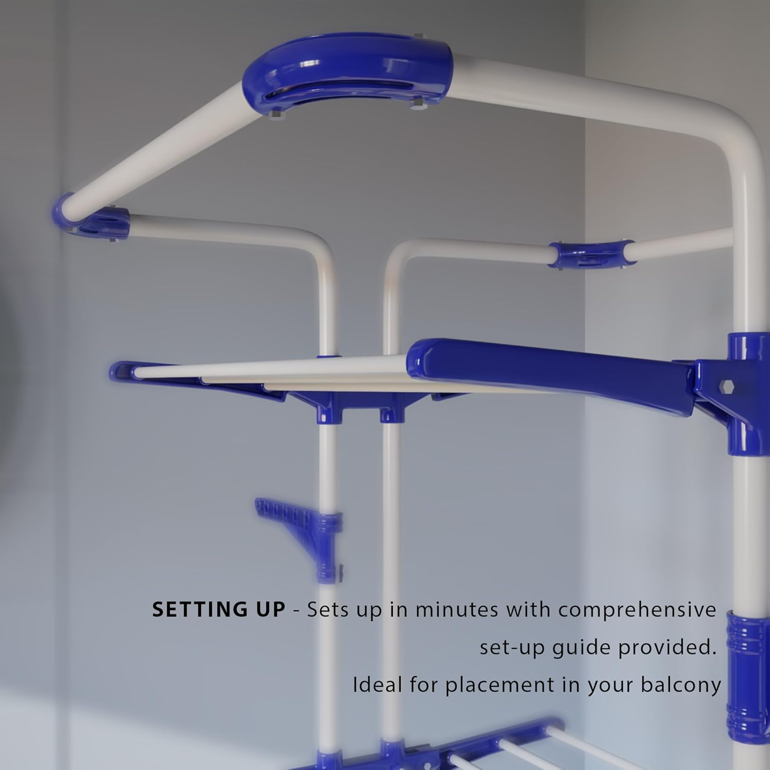 Parasnath Stainless Steel 3 Poll Clothes Drying Stand Wheel - PARASNATH