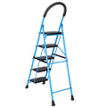 Parasnath GoUp 5 Step Foldable Steel Blue Step Ladder – Heavy-Duty and Lightweight Step Ladder with Anti-Skid Wide Plastic Steps, Safety Handle, High Reach Platform for Home, Kitchen, Office, Warehouse Use - 6 Year Manufacturer Warranty - Made in India - PARASNATH