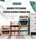 PARASNATH Stylera Large Size Wardrobe Organizer for Clothes – Foldable & Stackable Storage Box with Lid | Multi-Purpose Fabric Closet Organizer for Sarees, Shirts, Toys, Bedding | Dimensions: 45.5 x 35 x 15.5 cm | Made in India (Set of 10) (Pink Color) - PARASNATH
