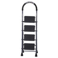 Parasnath GoUp 4 Step Foldable Steel Grey Step Ladder – Heavy-Duty and Lightweight Step Ladder with Anti-Skid Wide Plastic Steps, Safety Handle, High Reach Platform for Home, Kitchen, Office, Warehouse Use - 6 Year Manufacturer Warranty - Made in India - PARASNATH