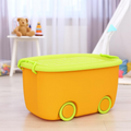PARASNATH Rolling Storage Container Box (YellowGreen Colour)- 45 Litre Super Large With Wheels Size (59X39X30 cm) - PARASNATH