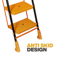 Parasnath Kohinoor 6 Step Heavy-Duty Folding Ladder – Strong Alloy Steel Step Ladder with Wide Anti-Slip Steps, 6.2 Ft Height, Rust-Resistant, Space-Saving Design for Home, Kitchen, Office & Shop Use – Made in India (Orange) - PARASNATH