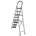 Parasnath GoUp 8 Step Foldable Steel Grey Step Ladder – Heavy-Duty and Lightweight Step Ladder with Anti-Skid Wide Plastic Steps, Safety Handle, High Reach Platform for Home, Kitchen, Office, Warehouse Use - 6 Year Manufacturer Warranty - Made in India - PARASNATH