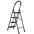 Parasnath GoUp 4 Step Foldable Steel Black Step Ladder – Heavy-Duty and Lightweight Step Ladder with Anti-Skid Wide Plastic Steps, Safety Handle, High Reach Platform for Home, Kitchen, Office, Warehouse Use - 6 Year Manufacturer Warranty - Made in India - PARASNATH